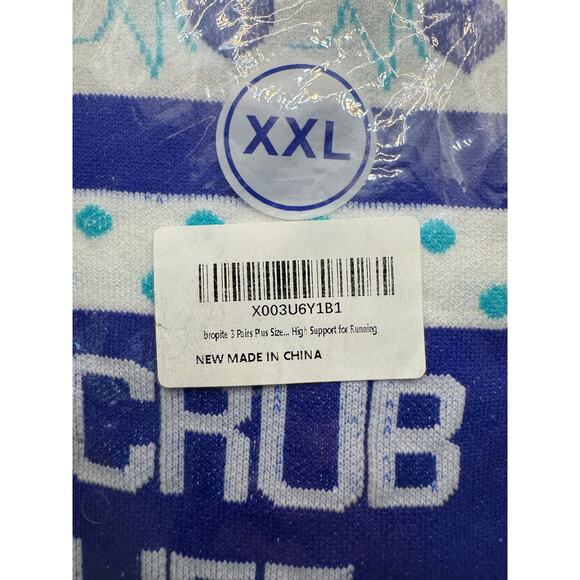 NWT bropite 3 Pairs Plus Size Compression Socks Extra Wide Calf 20-30mmHg - Picture 2 of 3